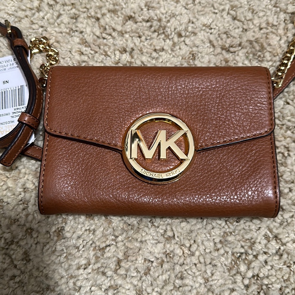 Michael Michael Kors, luggage, colored, large phone, Crossbody, leather, NWT